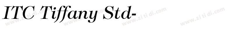 ITC Tiffany Std字体转换